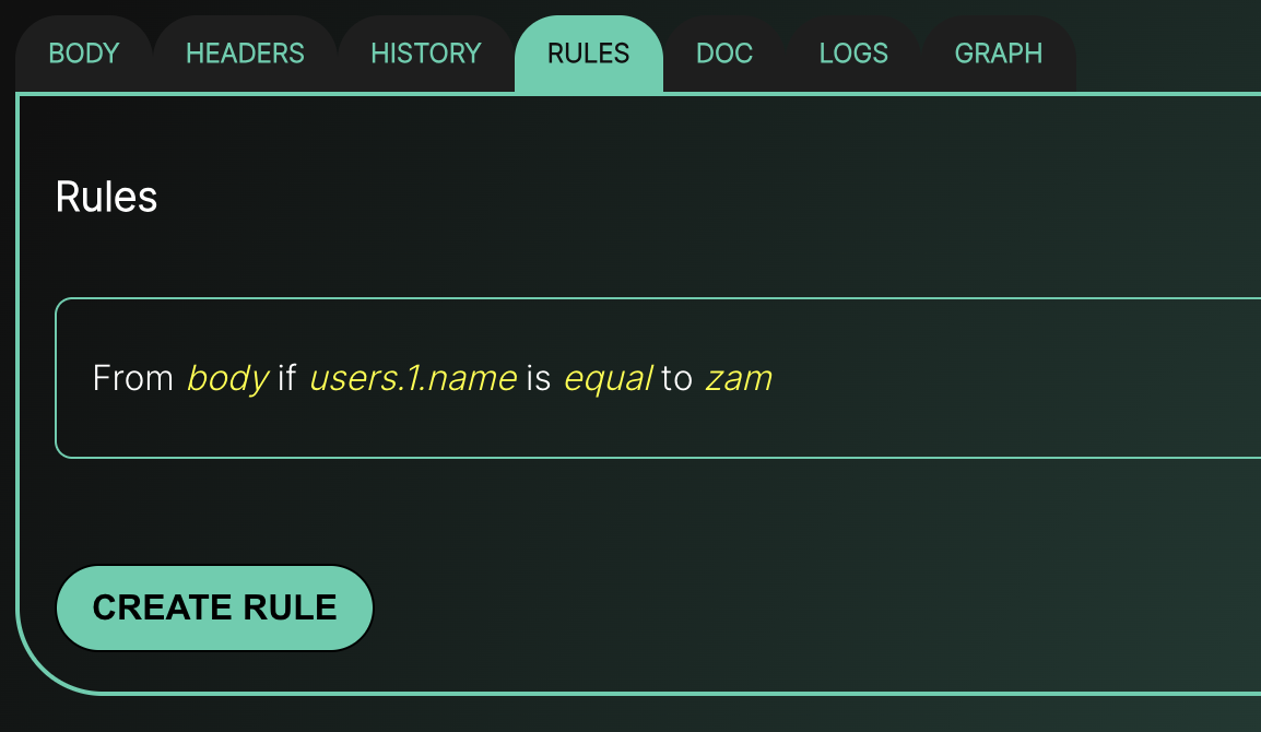 Rule body with arrays