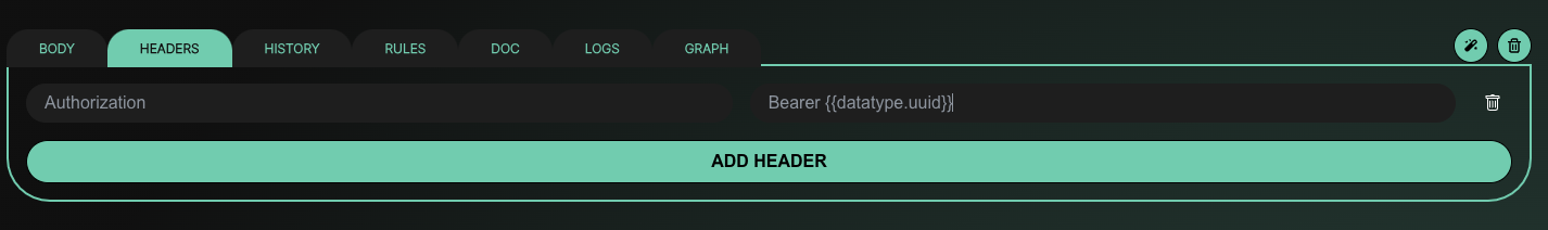 Mock headers with faker.js