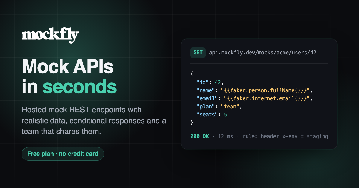 Mockfly — ( ). But since you acknowledge "third-party" generators, would be nice to mention you…